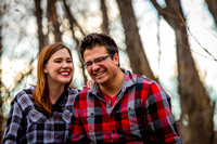 couple laughing during photo shoot at Grasso Park Colorado