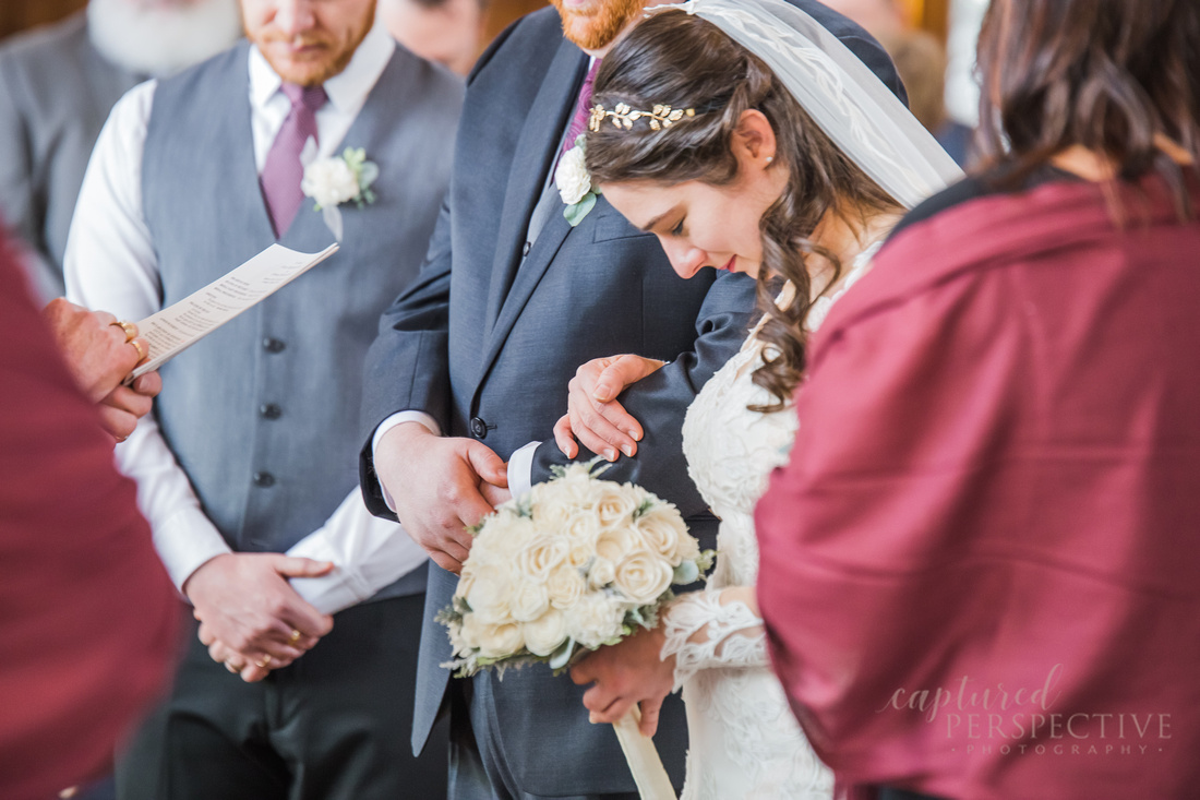 praying bride