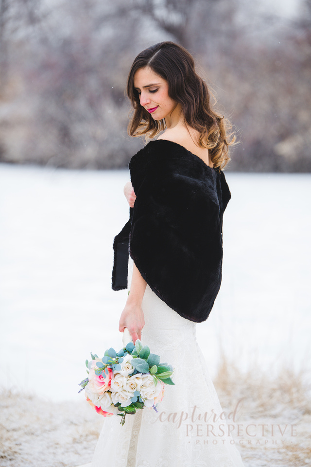 "styled wedding", "Tina Marie Hairstyling", "winter wedding photos", "bride", "Metzger Farm", "winter wedding photographer", "trash the dress", "bridal styled photography"