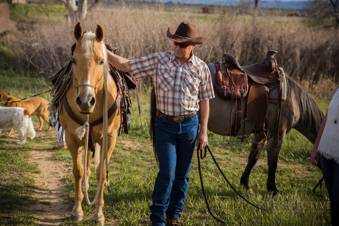 Family portraits taken with Horses at Standley Lake Westminster CO