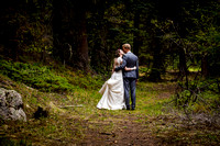 couple walking through the forest